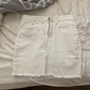 White Jean Skirt